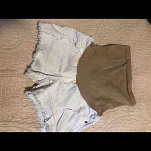 Jessica Simpson Maternity cut off shorts